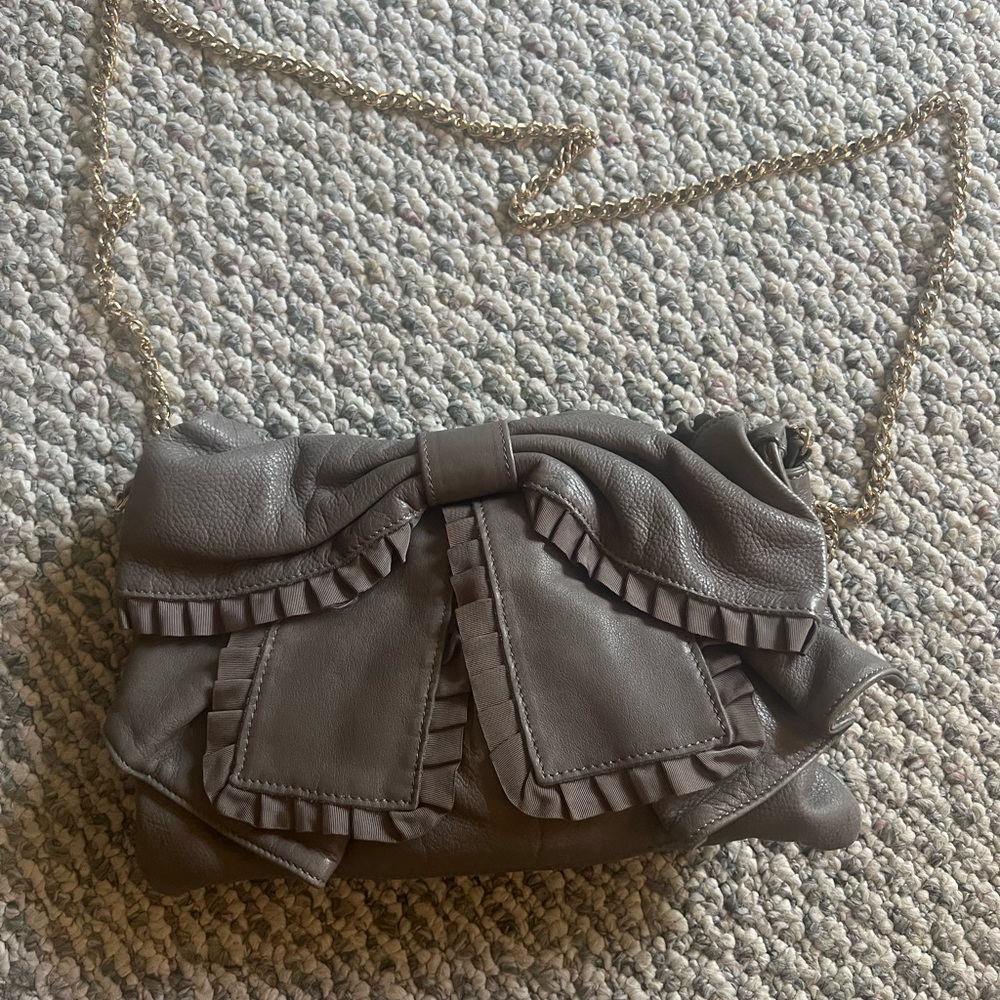 RED Valentino grey leather purse! 💖